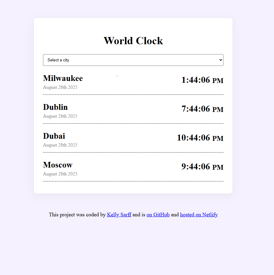 World Clock Project