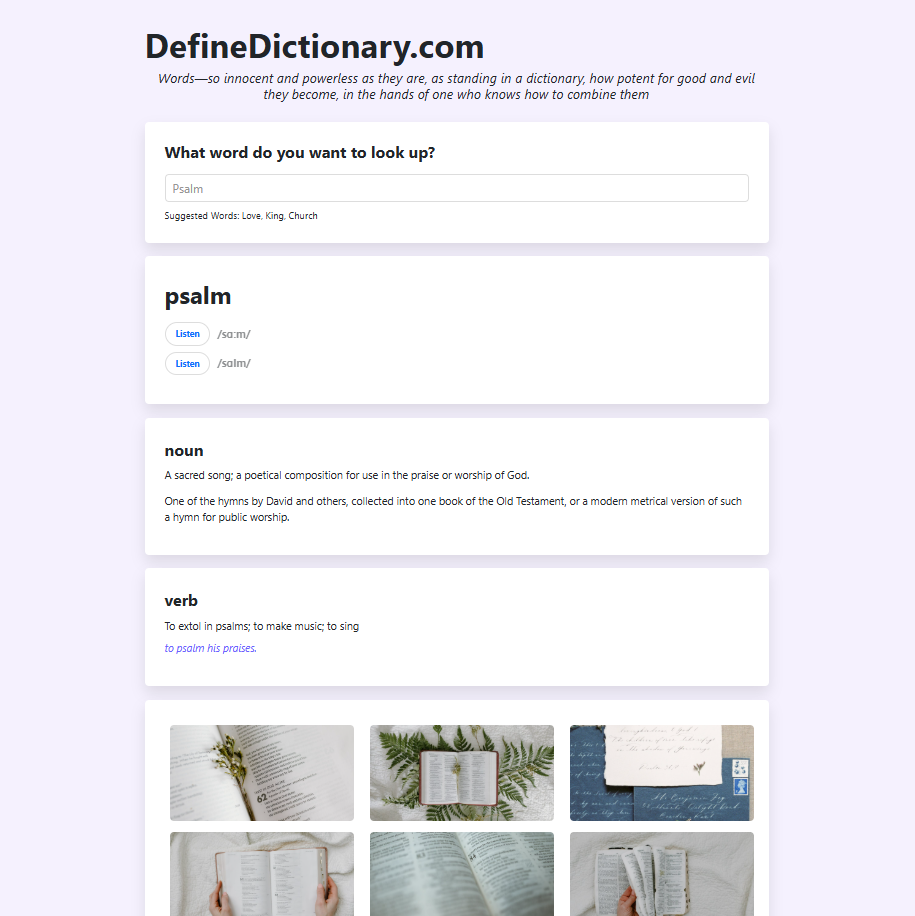 Dictionary Project
